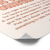 Groovy Baby Dusche Spate Night Diapers signieren Poster (Ecke)