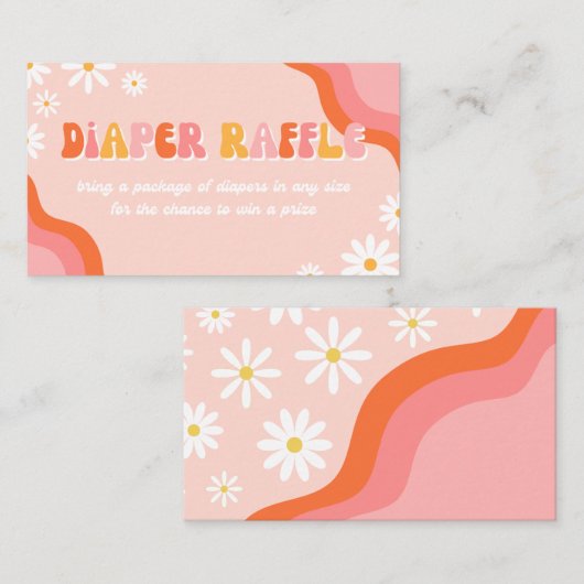 Groovy Baby Duwer Diaper Raffelkarten Begleitkarte (Vorne/Hinten)