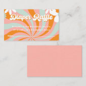 Groovy Baby Duwer Diaper Raffle Begleitkarte (Vorne/Hinten)