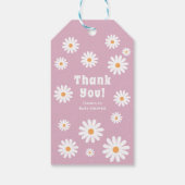 Groovy Baby Girl Shower Blume Power Vielen Dank Geschenkanhänger (Rückseite)