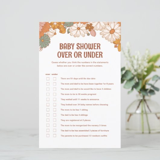 Groovy Baby Over oder Under Game (Stehend Vorderseite)