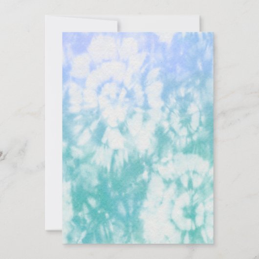 Groovy Baby Pastel Gefärbte Krawatte Babydusche Einladung (Rückseite)