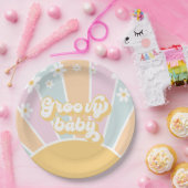 Groovy Baby pastel Retro Baby Dusche Pappteller (Party)