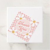 Groovy Baby Pink Karo Daisy Vielen Dank Geschenkanhänger (Beispiel)