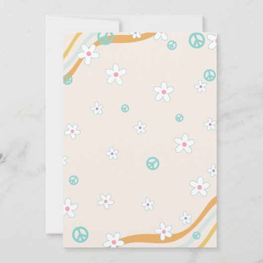 Groovy Baby Rainbow Baby ShowParty Einladung (Rückseite)