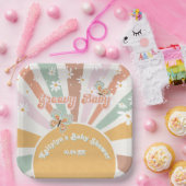 Groovy Baby Retro 70er Hippie Sunshine Daisies Pappteller (Party)