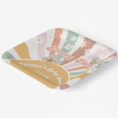 Groovy Baby Retro 70er Hippie Sunshine Daisies Pappteller (Gewinkelt)