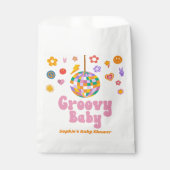 Groovy Baby Retro 70's Disco Ball Baby Dusche Geschenktütchen (Vorderseite)