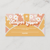 Groovy Baby Retro Baby Duschduschdieger Tombola En Begleitkarte (Vorderseite)