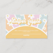Groovy Baby Retro Baby Shower Diaper raffle Enclos Begleitkarte (Vorderseite)