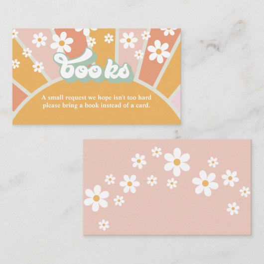 Groovy Baby Retro Babydusche Buchungsanfrage Begleitkarte (Vorne/Hinten)