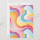 Groovy Baby Retro Boho Wave Baby Dusche Einladung (Rückseite)