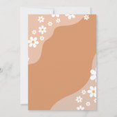 Groovy Baby Retro Daisy Braun Babydusche Einladung (Rückseite)