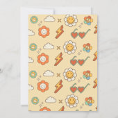 Groovy Baby Retro Rainbow Baby ShowParty Einladung (Rückseite)