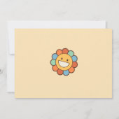 Groovy Baby Retro Rainbow Baby ShowParty Einladung (Rückseite)