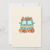 Groovy Baby Retro Rainbow Baby ShowParty Einladung (Rückseite)