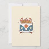 Groovy Baby Retro Rainbow Baby ShowParty Einladung (Rückseite)