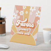 Groovy Baby Retro Sunshine Baby Shower Favoriten Sockelschild (In SItu)