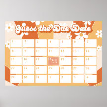 Groovy Baby Retro Sunshine Babydusche Fälligkeitsd