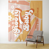 Groovy Baby Retro Sunshine Daisy Baby Showbanne Wandteppich (Beispiel)