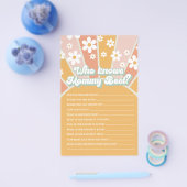 Groovy Baby Retro Sunshine, die Mama Best Game ken Flyer (Einzeln)