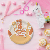 Groovy Baby Retro Sunshine Hippie Baby Dusche Pappteller (Party)