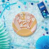 Groovy Baby Retro Sunshine Hippie Baby Shower Papa Pappteller (Party)