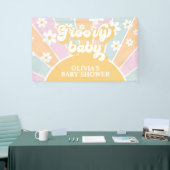 Groovy Baby Retro Sunshine Pastel Daisy Banner (Messeveranstaltung)