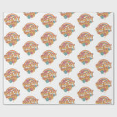 Groovy Baby Retrodesign Geschenkpapier (Flach)