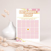 Groovy Baby Shower, Boho Retro, Vibe Games der 70e Menükarte