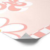 Groovy Baby Shower Drinks Zeichen Poster (Ecke)