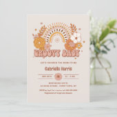 Groovy Baby Shower Einladung (Stehend Vorderseite)