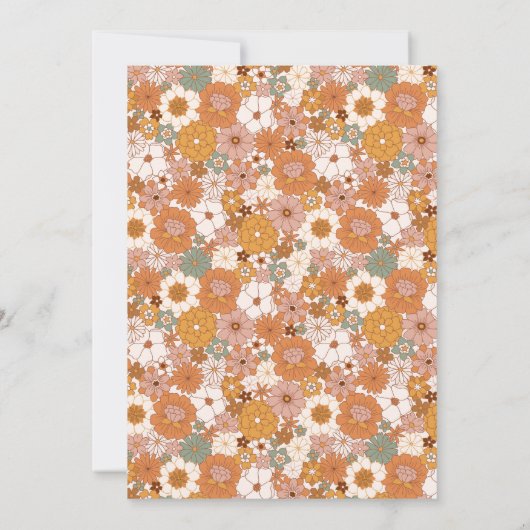 Groovy Baby Shower Einladung (Rückseite)