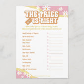 Groovy Baby Shower Games, Boho Retro, Vibe 70 Menükarte (Vorderseite)