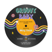 Groovy Baby Shower Vinyl Record Vintag 70er 80er