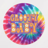 Groovy Baby Stickers Etiketten (Design 1)