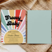 Groovy Baby Sunshine Baby Dusche Einladung