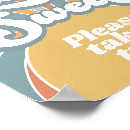 Groovy Babys sind süß Bitte nehmen Sie eine Lecker Poster (Ecke)