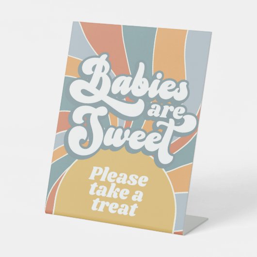 Groovy Babys sind süß Bitte nehmen Sie eine Lecker Sockelschild (Vorderseite)