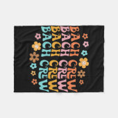Groovy Bach Crew Funny Bachelorette Brautparty Fleecedecke (Vorderseite (Horizontal))