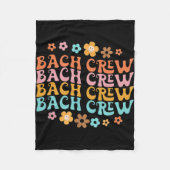 Groovy Bach Crew Funny Bachelorette Brautparty Fleecedecke (Vorderseite)