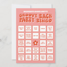 Groovy Bach Junggeselinnen-Abschied Bingo, Downloa Einladung