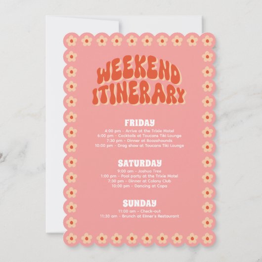 Groovy Bach - Junggeselinnen-Abschied Einladung (Rückseite)