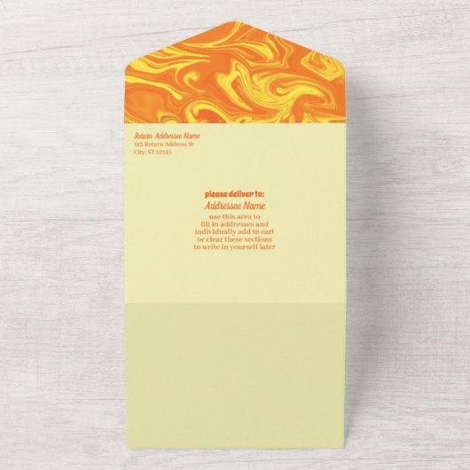 Groovy Bachelorette in einer Einladung (Außenbereich)