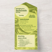 Groovy Bachelorette in einer Einladung (Innen Boden)