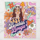 Groovy Bachelorette Last Bachin' Boogie V2 ID929 Weinetikett (Einzelnes Label)