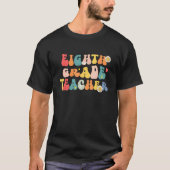 Groovy Back To School Hello Eighth Grade Teacher S T-Shirt (Vorderseite)