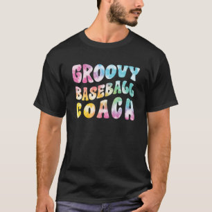 Groovy Baseball Coach Vintage Gefärbte Krawatte Fu T-Shirt