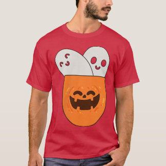 Groovy Beängstigend Ghost Spooky in Pocket Retro H T-Shirt