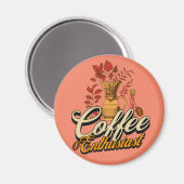 Groovy Beans & Coffee Magnet (Vorderseite/Rückseite)